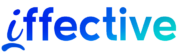 Logo featuring a blue arrow on a gradient blue and green background, symbolizing iffective web design.